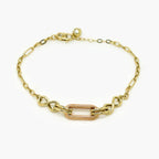 14ct Yellow and Rose Gold Mixed Link Bracelet - Jordans Jewellers