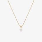 18ct Yellow Gold Diamond Solitaire Pendant Necklace