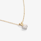 18ct Yellow Gold Diamond Solitaire Pendant Necklace