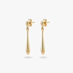 9ct Yellow Gold Polished Teardrop Drop Earrings