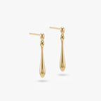 9ct Yellow Gold Polished Teardrop Drop Earrings