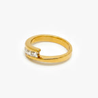 18ct Yellow Gold Diamond Crossover Ring 0.44ct