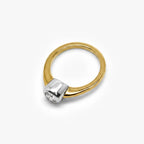 18ct Gold 0.30ct Diamond Rubover Ring