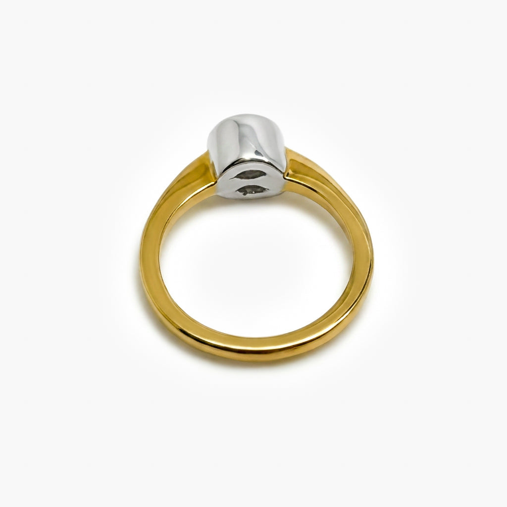 18ct Gold 0.30ct Diamond Rubover Ring