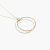 gold double hoop necklace