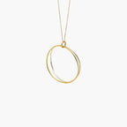 Double Hoop Necklace in 9ct Gold - Jordans Jewellers