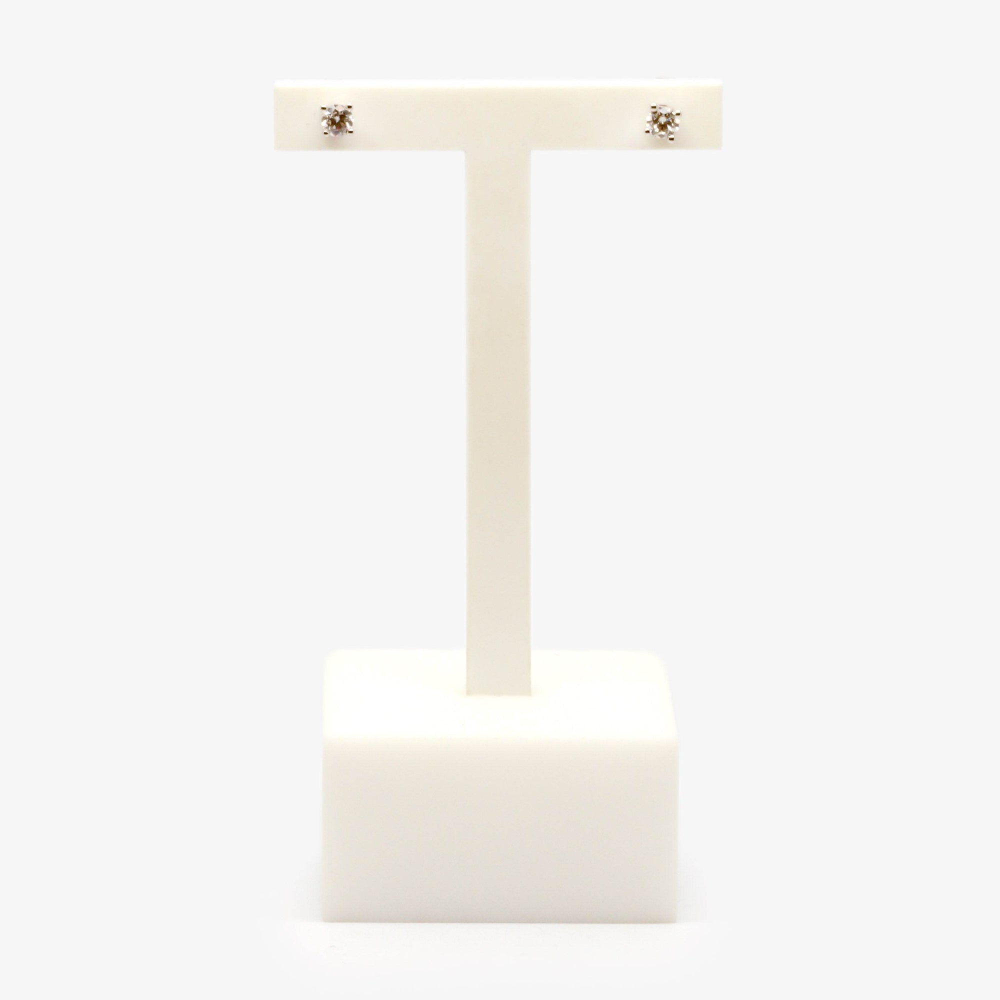 9 Carat White Gold 0.25ct Diamond Stud Earrings - Jordans Jewellers