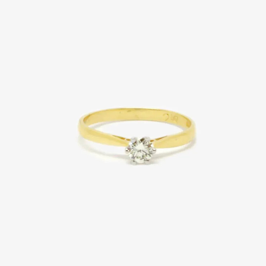 18ct Yellow Gold 0.28ct Diamond Solitaire Ring - Jordans Jewellers