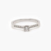 0.33 Carat Diamond Solitaire & Diamond On The Shoulders Ring