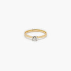 18ct White & Yellow Gold 0.39ct Diamond Solitaire Ring - Jordans Jewellers