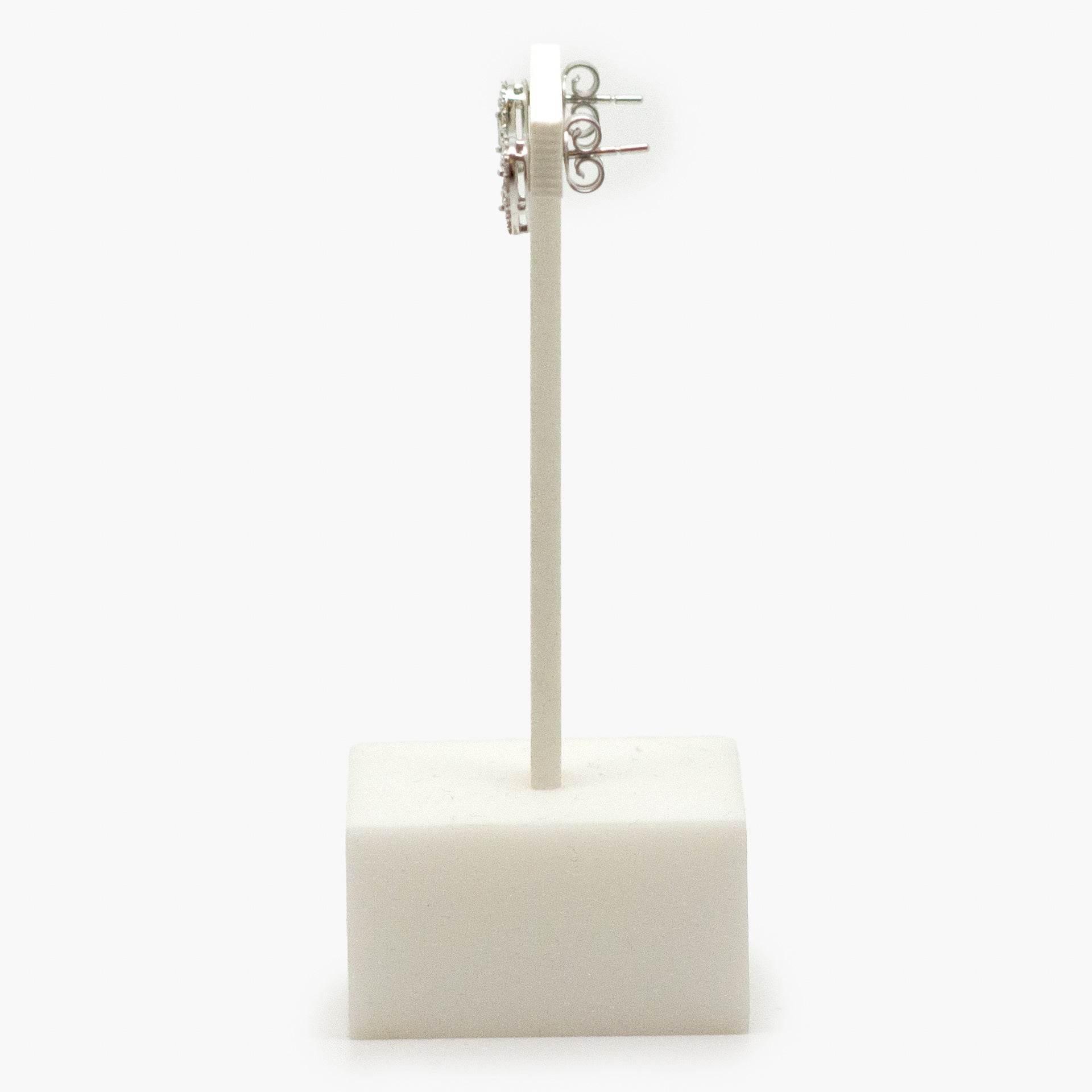 9ct White Gold 0.50ct Diamond Heart Studs - Jordans Jewellers