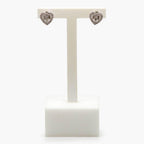 9ct White Gold 0.50ct Diamond Heart Studs - Jordans Jewellers