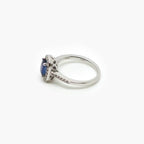 Blue Sapphire & Diamond Cluster Ring - Jordans Jewellers