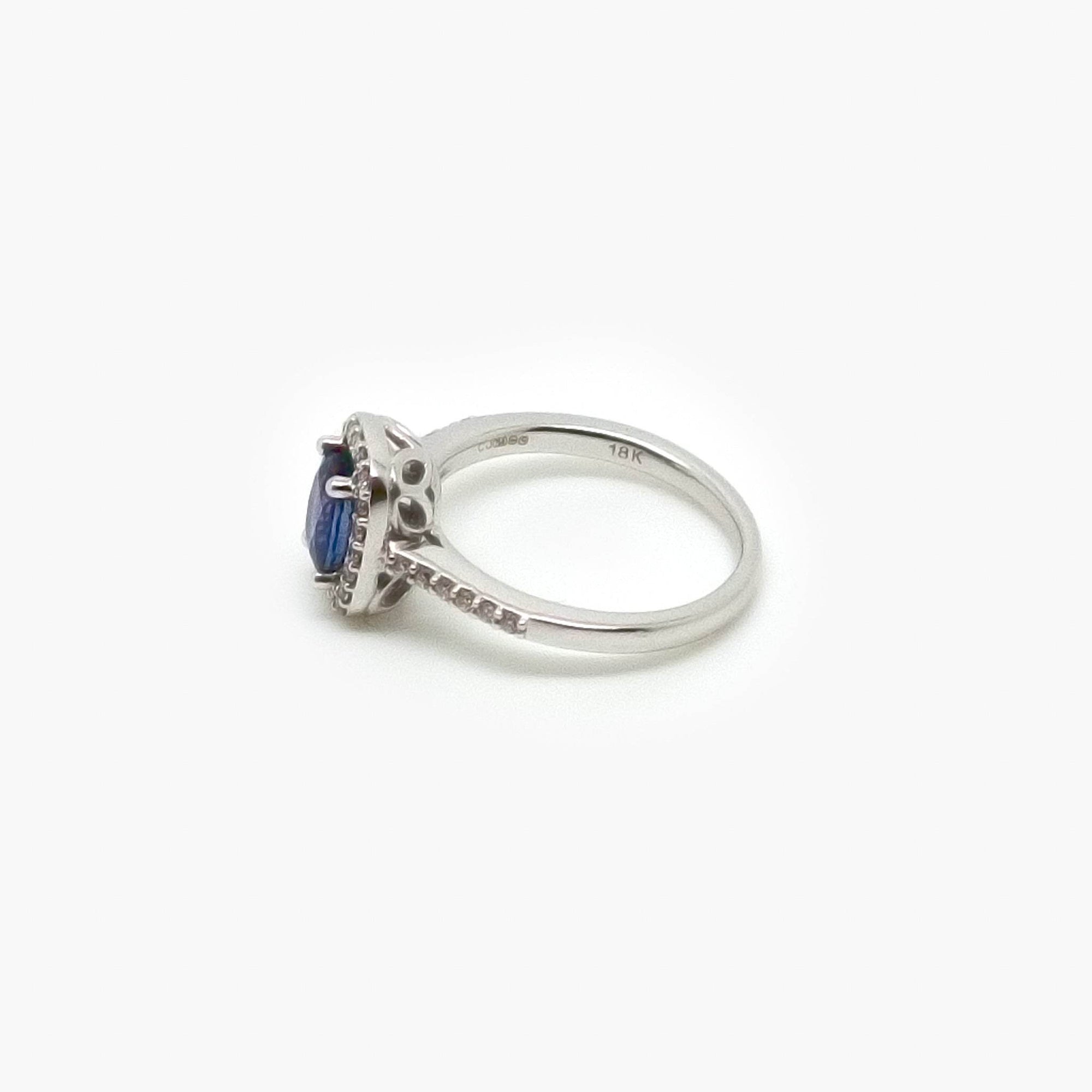 Blue Sapphire & Diamond Cluster Ring - Jordans Jewellers