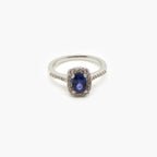 Blue Sapphire & Diamond Cluster Ring - Jordans Jewellers