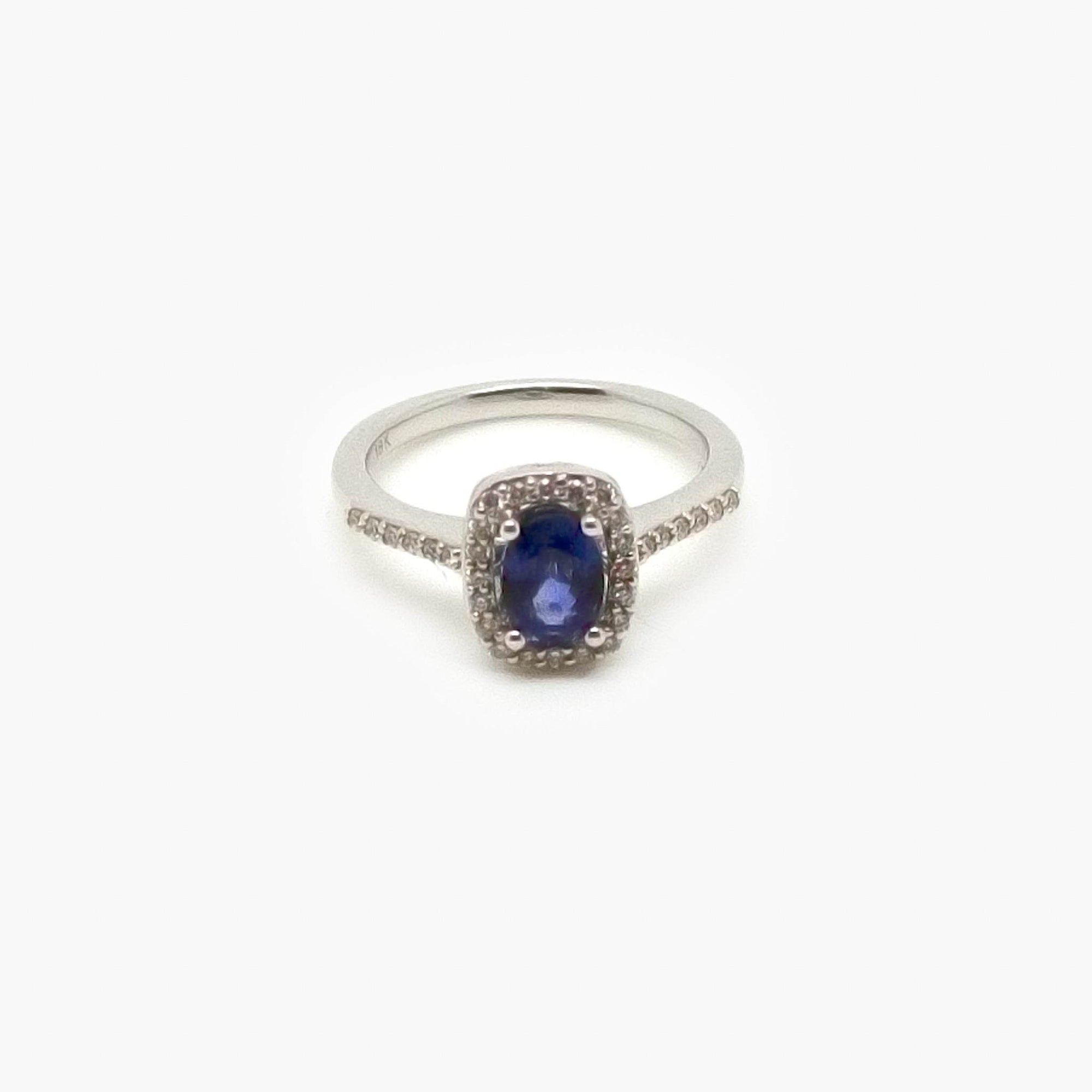 Blue Sapphire & Diamond Cluster Ring - Jordans Jewellers