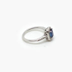 Blue Sapphire & Diamond Cluster Ring - Jordans Jewellers