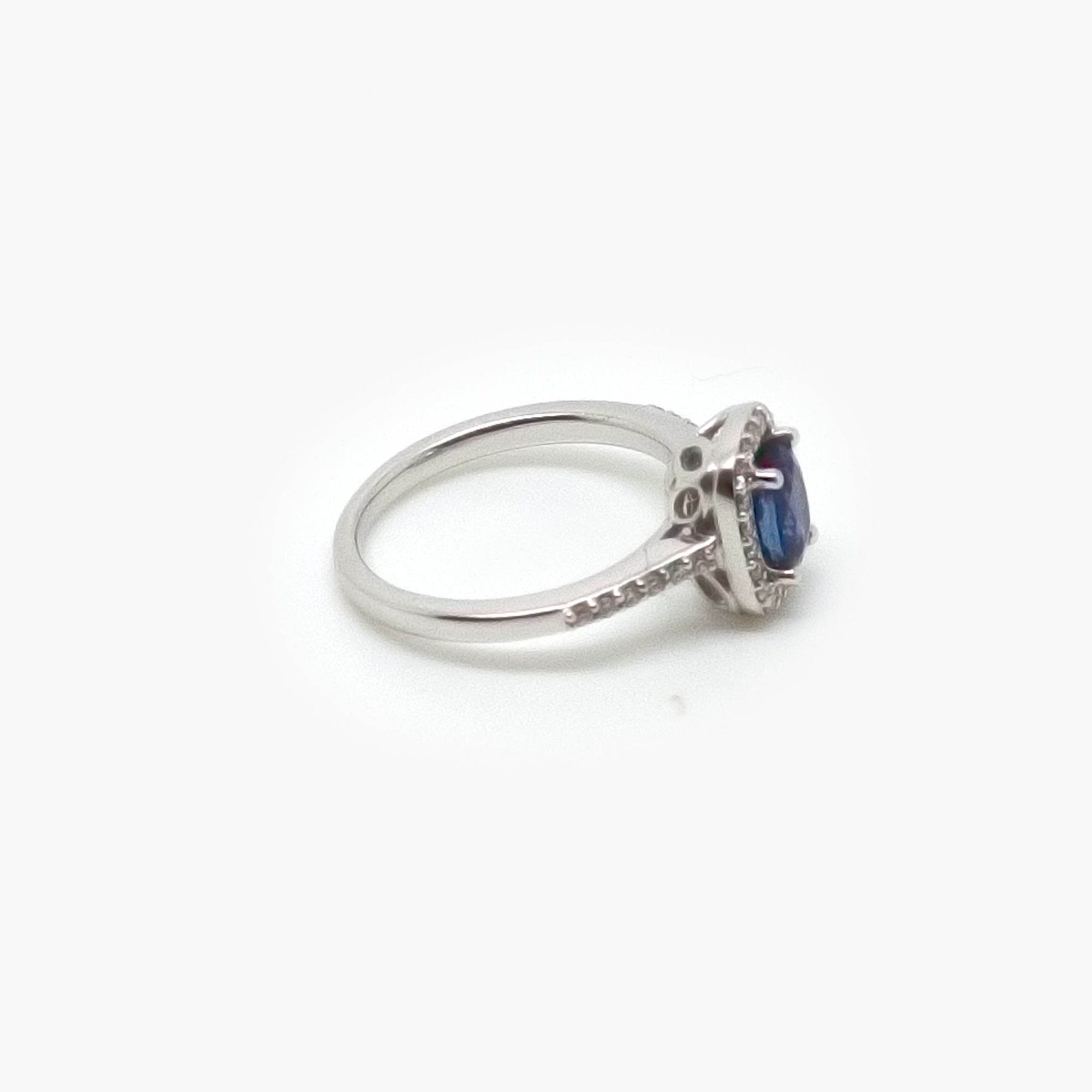 Blue Sapphire & Diamond Cluster Ring - Jordans Jewellers