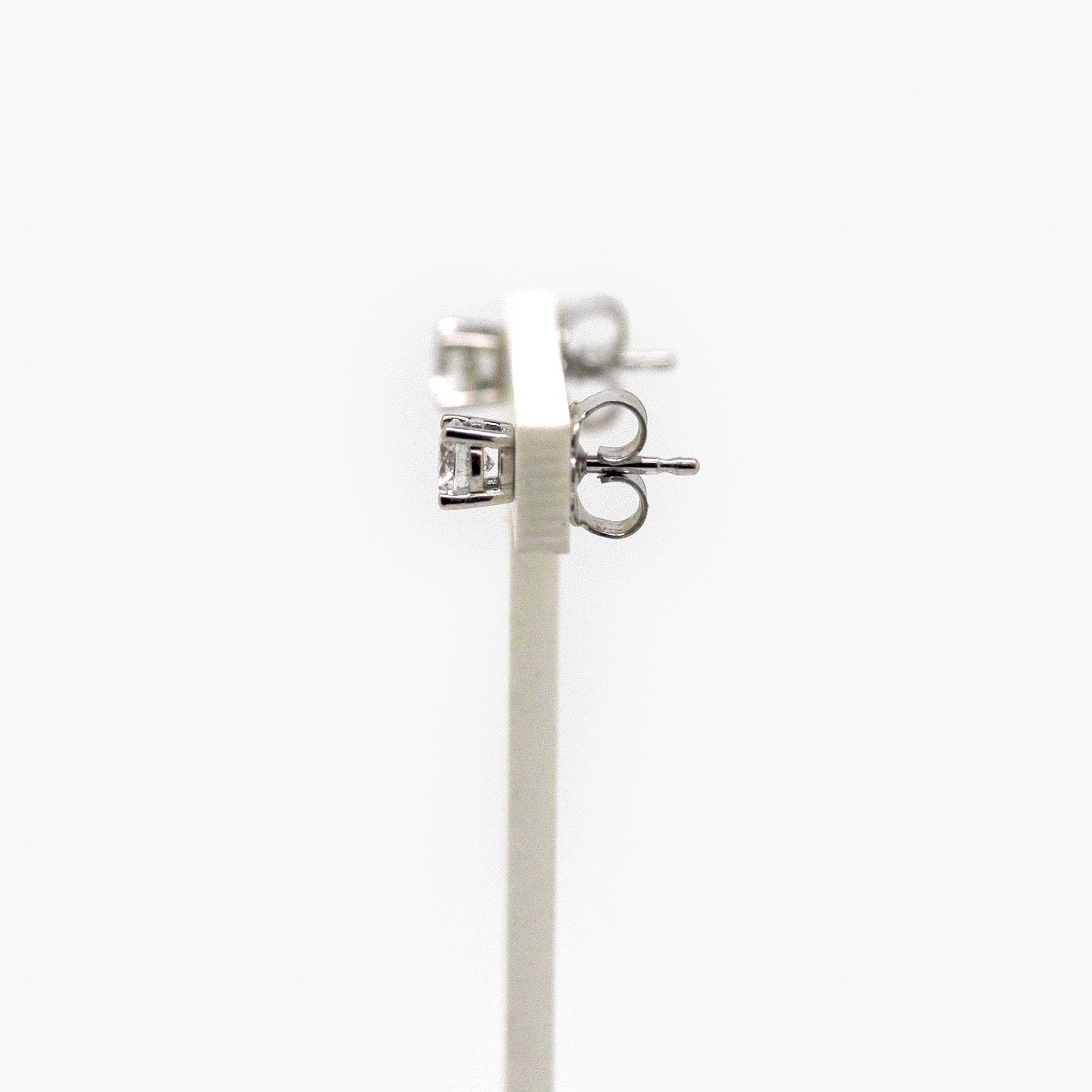 Diamond 4 Claw Set Earrings in 18ct White Gold - Jordans Jewellers