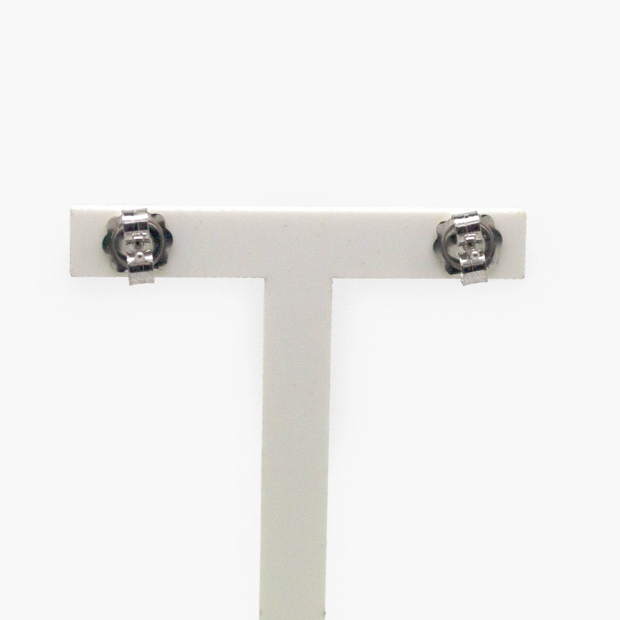 Diamond 4 Claw Set Earrings in 18ct White Gold - Jordans Jewellers