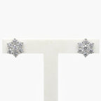 18ct White Gold 1.00ct Daisy Diamond Cluster Studs - Jordans Jewellers