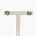 18 Carat White Gold Diamond Solitaire Stud Earrings - Jordans Jewellers