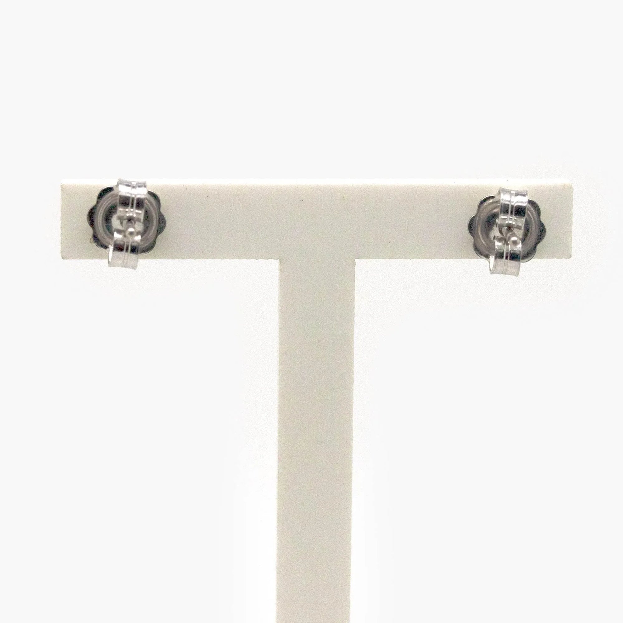 18 Carat White Gold Diamond Solitaire Stud Earrings - Jordans Jewellers