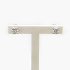 18 Carat White Gold Diamond Solitaire Stud Earrings - Jordans Jewellers