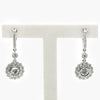 1.28ct Diamond Daisy Cluster Drop Earrings