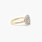 9ct White & Yellow Gold 1.44ct Diamond Boat Ring - Jordans Jewellers