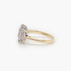 9ct White & Yellow Gold 1.44ct Diamond Boat Ring - Jordans Jewellers