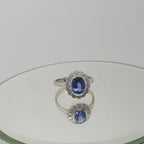 Jordans Jewellers 18ct white gold tanzanite and diamond daisy cluster ring - Alternate shot 1 - Alternate shot 2 - Video 1