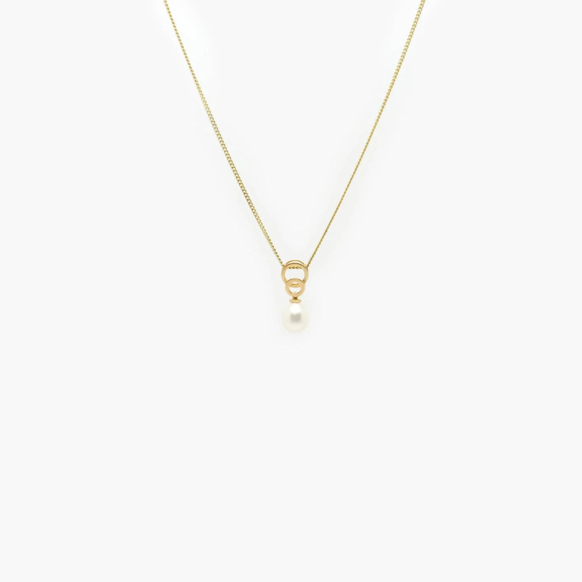 14ct Yellow Gold Freshwater Pearl Pendant Necklace - Jordans Jewellers