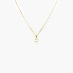 18ct Yellow Gold Akoya Pearl Pendant Necklace on 9ct Chain - Jordans Jewellers