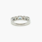 18 Carat White Gold Aquamarine & Diamond Ring - Jordans Jewellers