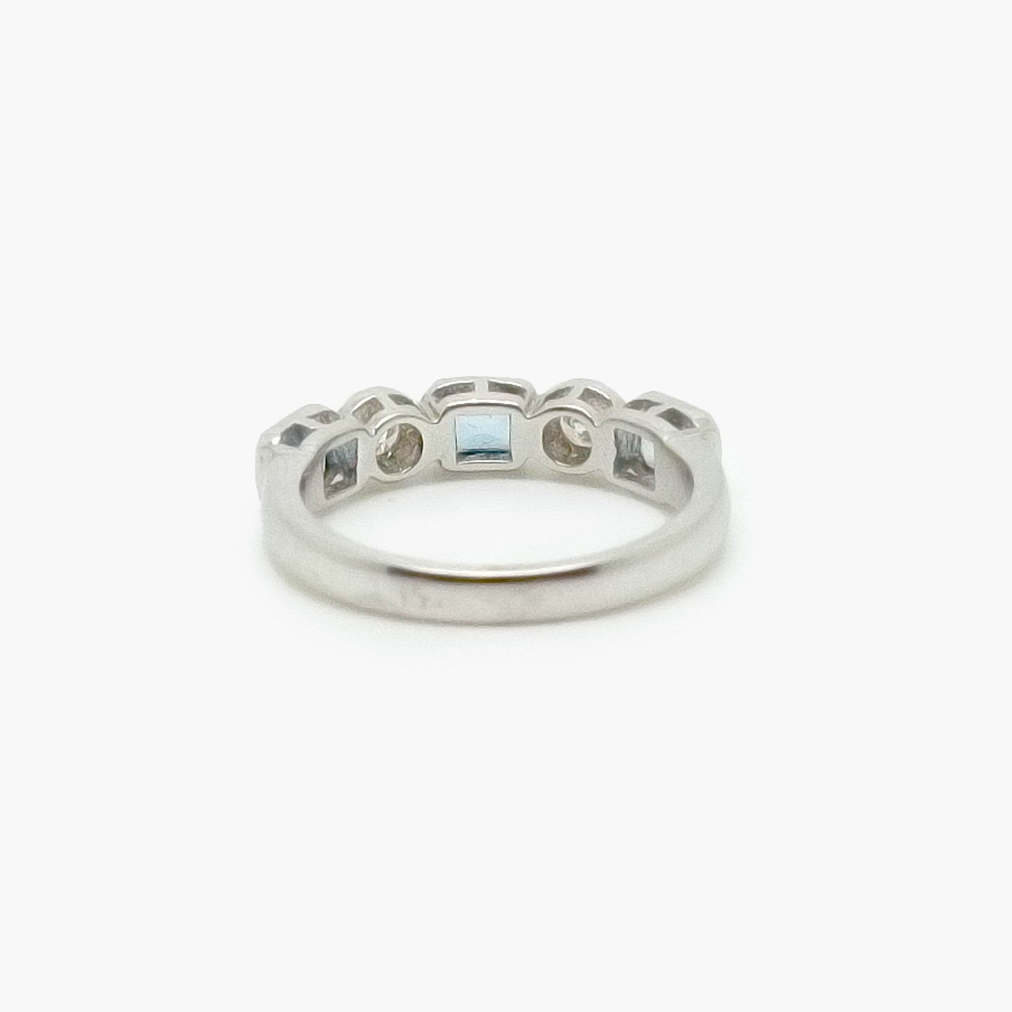 18 Carat White Gold Aquamarine & Diamond Ring - Jordans Jewellers