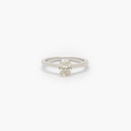 18 Carat White Gold Oval Diamond Solitaire Ring - Jordans Jewellers