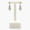 18 Carat White Gold & 0.45 Carat Diamond Triple Heart Drop Earrings