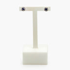 18 Carat White Gold & Blue Sapphire Cluster Stud Earrings - Jordans Jewellers