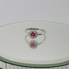 Jordans Jewellers 18ct white gold ruby and diamond cluster ring - Alternate shot 1 - Alternate shot 2 - Video 1