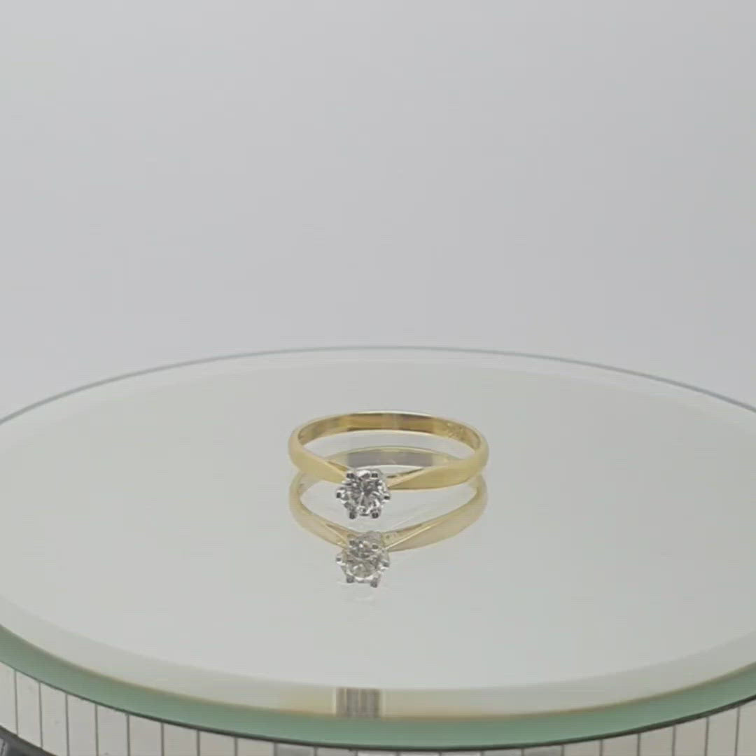 Jordans Jewellers 18ct gold 0.28ct diamond solitaire ring - Alternate shot 1 - Alternate shot 2 - Video 1