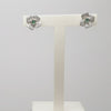 Jordans Jeweller 14ct white gold Italian emerald and diamond flower stud earrings - Alternate shot 1 - Video 1