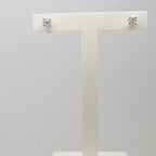Jordans Jewellers 9ct white gold 0.20ct diamond stud earrings - Alternate shot 1 - Video 1