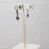 Jordans Jewellers 18ct white gold two sapphire and diamond drop earrings - Alternate shot 1 - Video 1