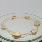 Jordans Jewellers oval brushed 9ct yellow gold bracelet - Video 1
