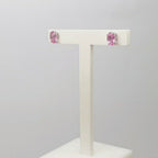 Jordans Jewellers 9ct white gold pink sapphire stud earrings - Alternate shot 1 - Video 1