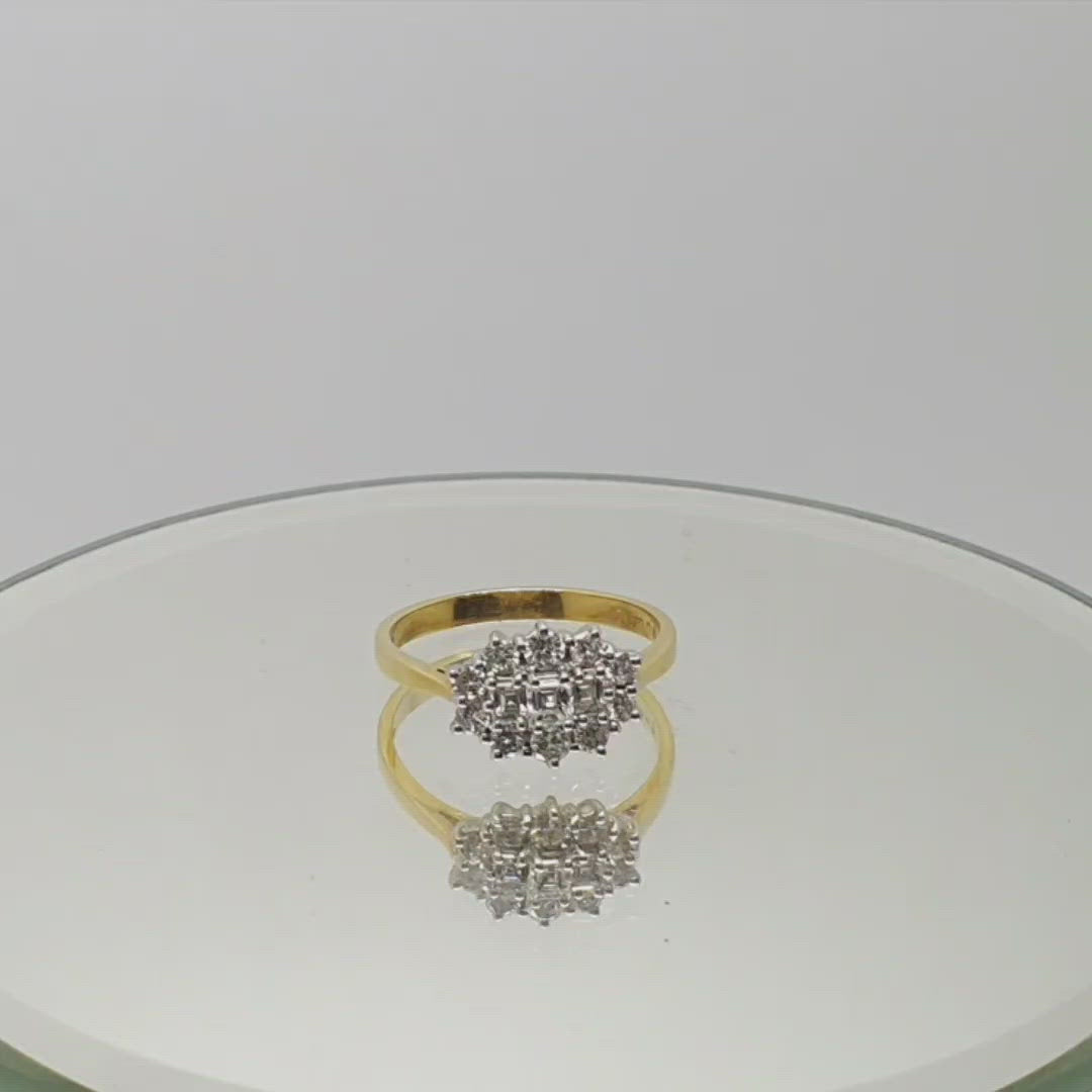 Jordans Jewellers 18ct gold pre-owned diamond boat ring - Alternate shot 1 - Alternate shot 2 - Video 1