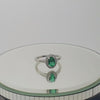 Jordans Jewellers 18ct white gold oval emerald and diamond cluster ring - Alternate shot 1 - Alternate shot 2 - Video 1
