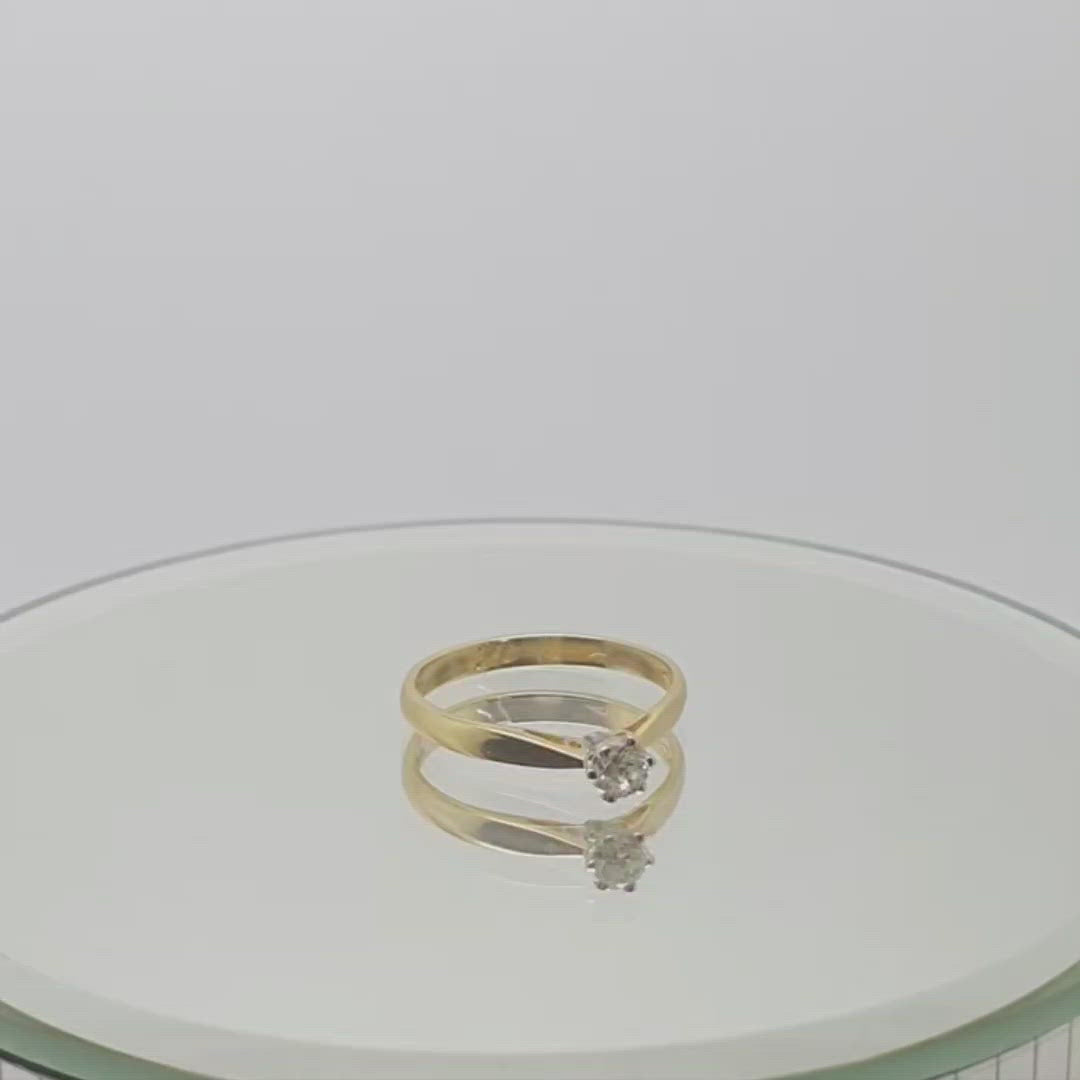 Jordans Jewellers 18ct gold 0.27ct diamond solitaire ring - Alternate shot 1 - Alternate shot 2 - Video 1