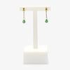 Jordans Jewellers 9ct yellow gold emerald rubover drop earrings